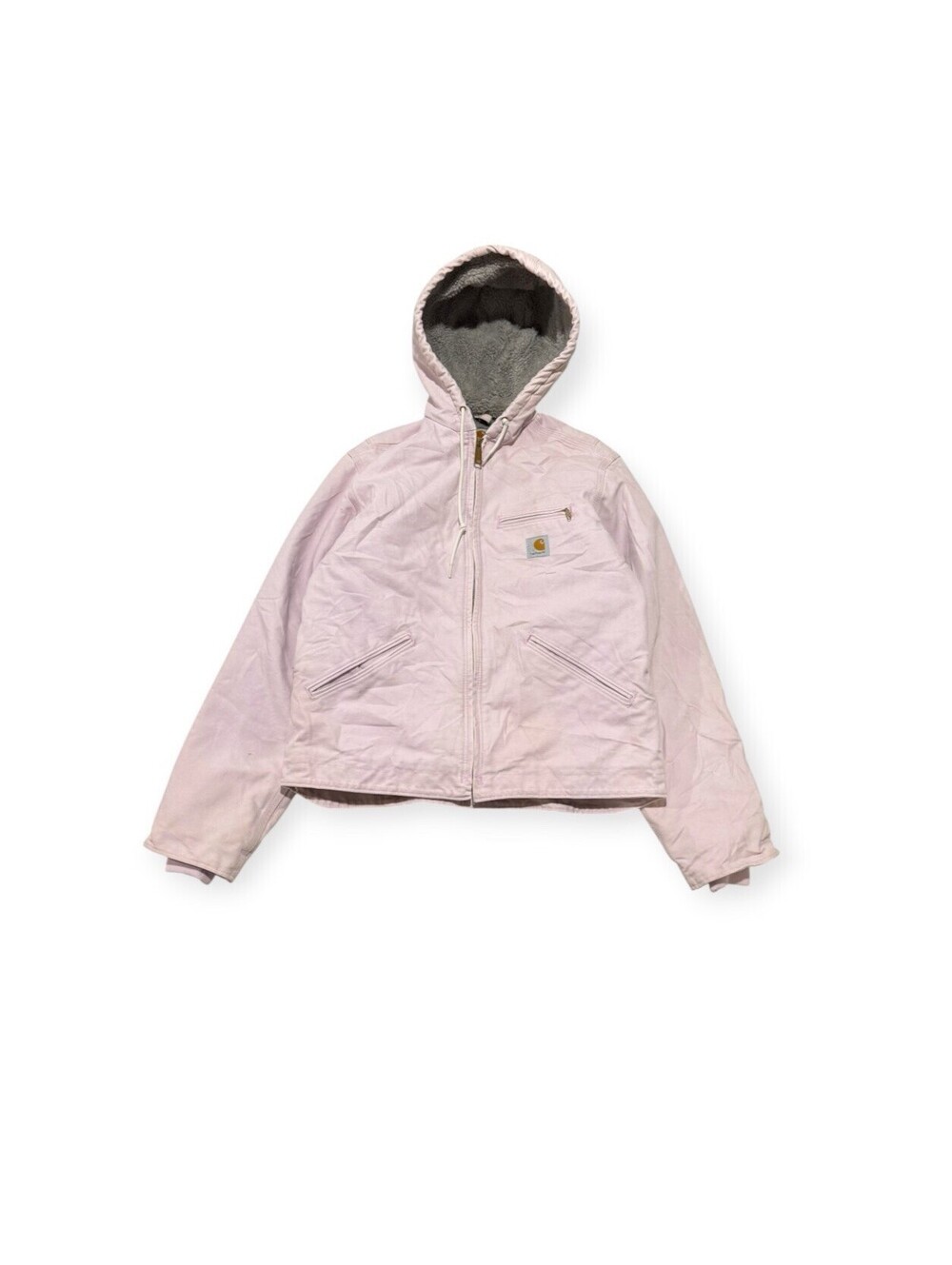 Carhartt Sherpa Lined Hooded Jacket Coat Size S WJ141 Girls